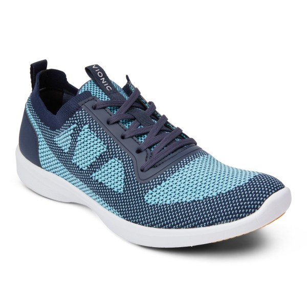 Vionic Trainers Ireland - Lenora Sneaker Navy - Womens Shoes On Sale | EIOJS-8370